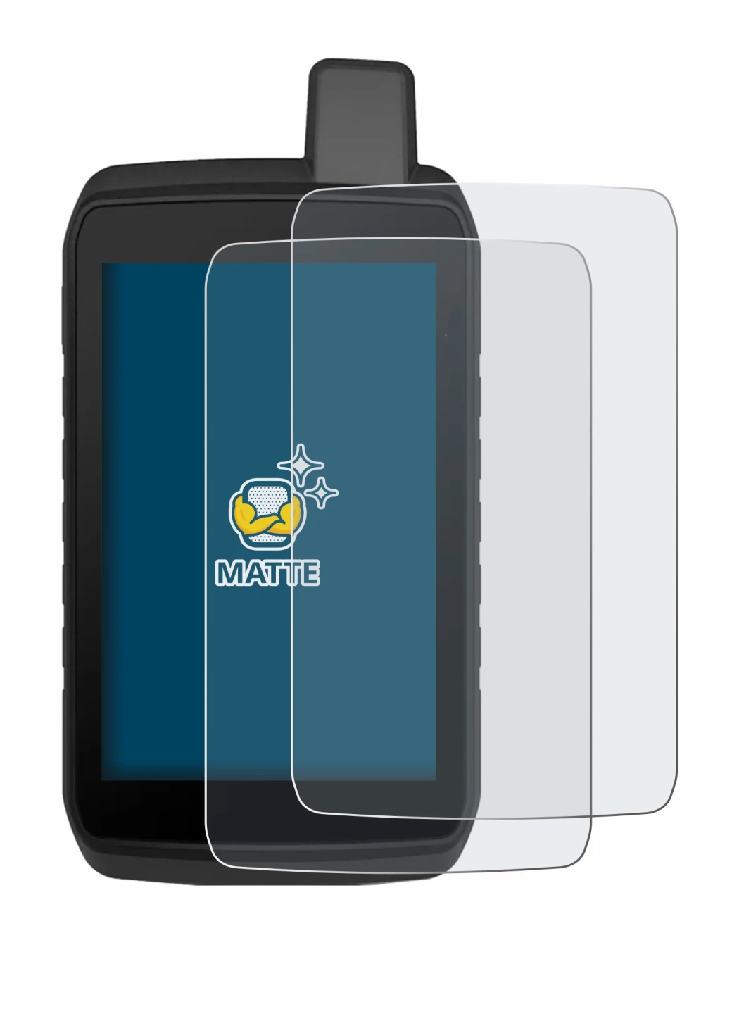 Image of the device Garmin Montana 710 with a wide variety of screen protectors.