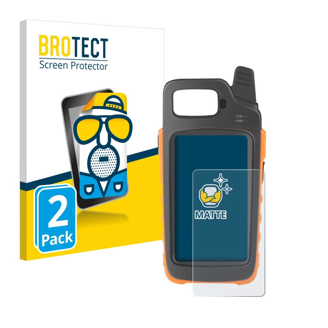 Front side of a product packaging with the brand logo BROTECT. Next to it is the device Xhorse Key Tool Max Pro shown with the