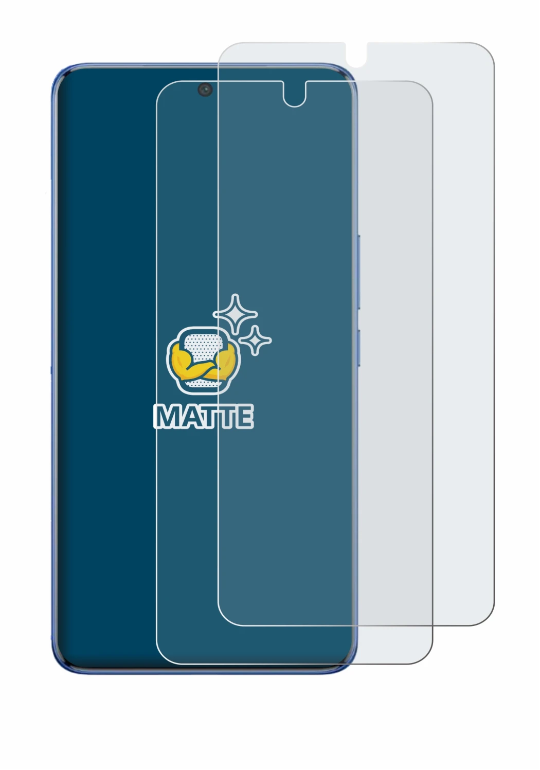 Image of the device Vivo V50 with a wide variety of screen protectors.