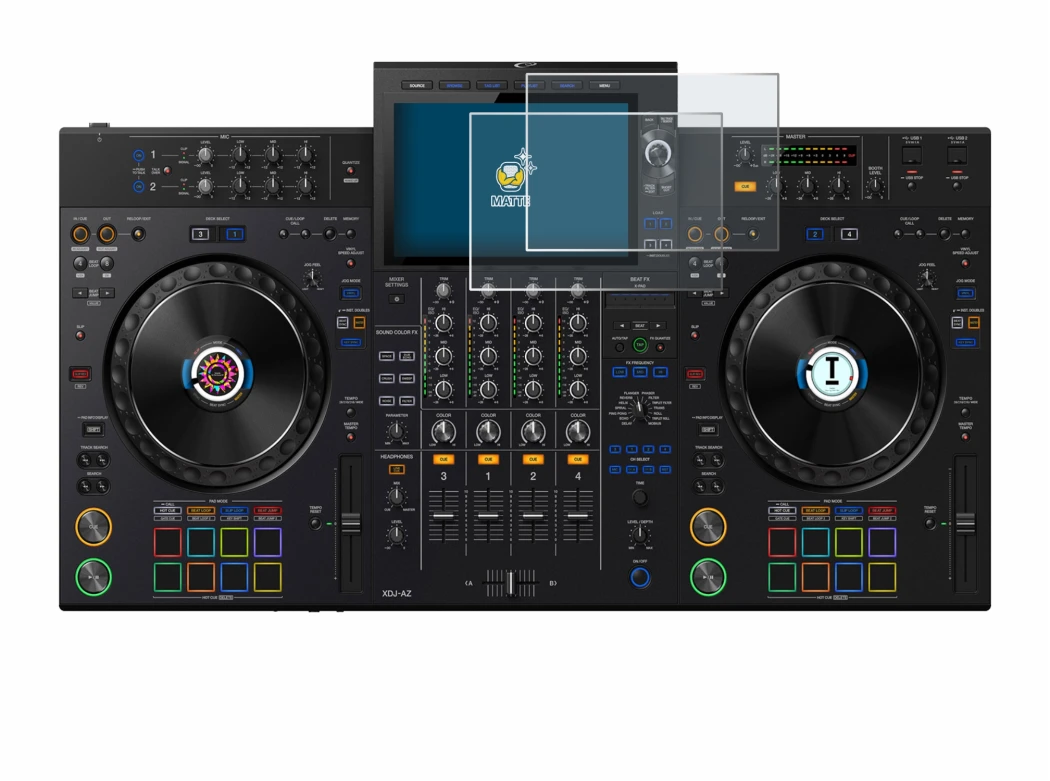 Image of the device Pioneer XDJ-AZ with a wide variety of screen protectors.