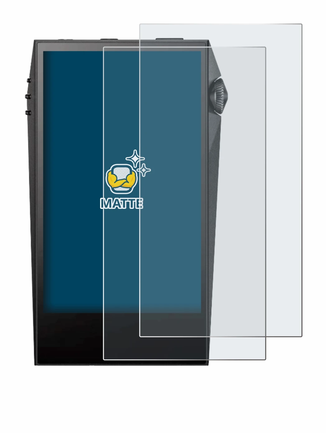 Image of the device Astell&Kern SP3000M with a wide variety of screen protectors.