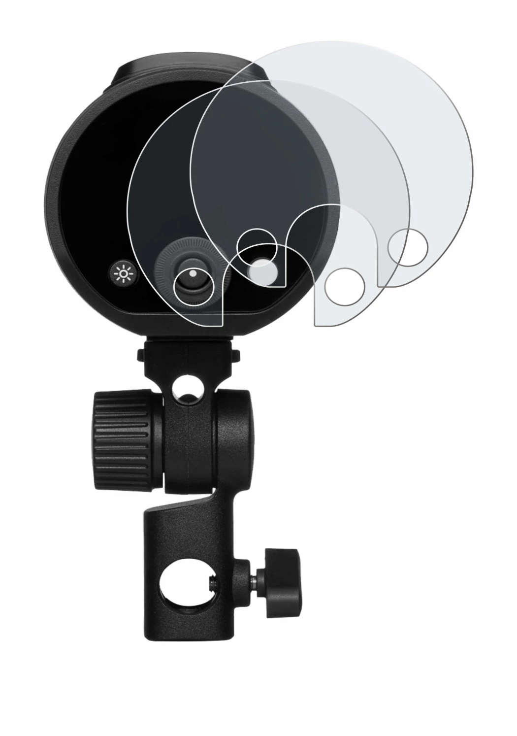 Image of the device Profoto A2 with a wide variety of screen protectors.