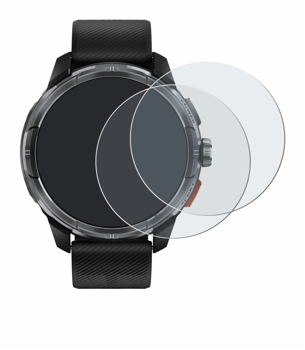 Image of the device Haylou Solar Ultra with a wide variety of screen protectors.