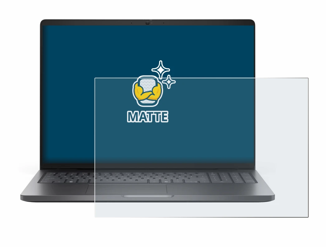 Image of the device Dell Pro 16 PC16250 with a wide variety of screen protectors.