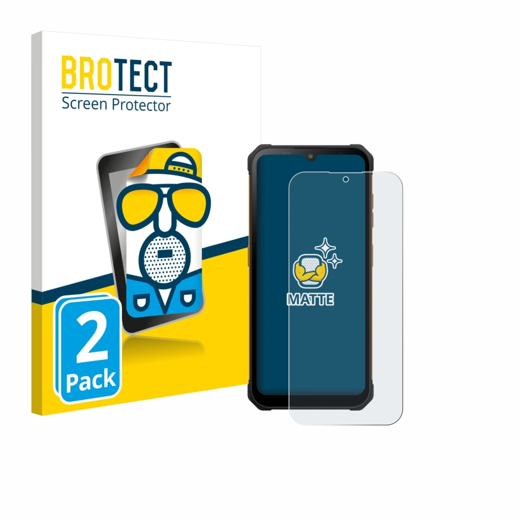 Front side of a product packaging with the brand logo BROTECT. Next to it is the device Hammer Iron Va shown with the correspo