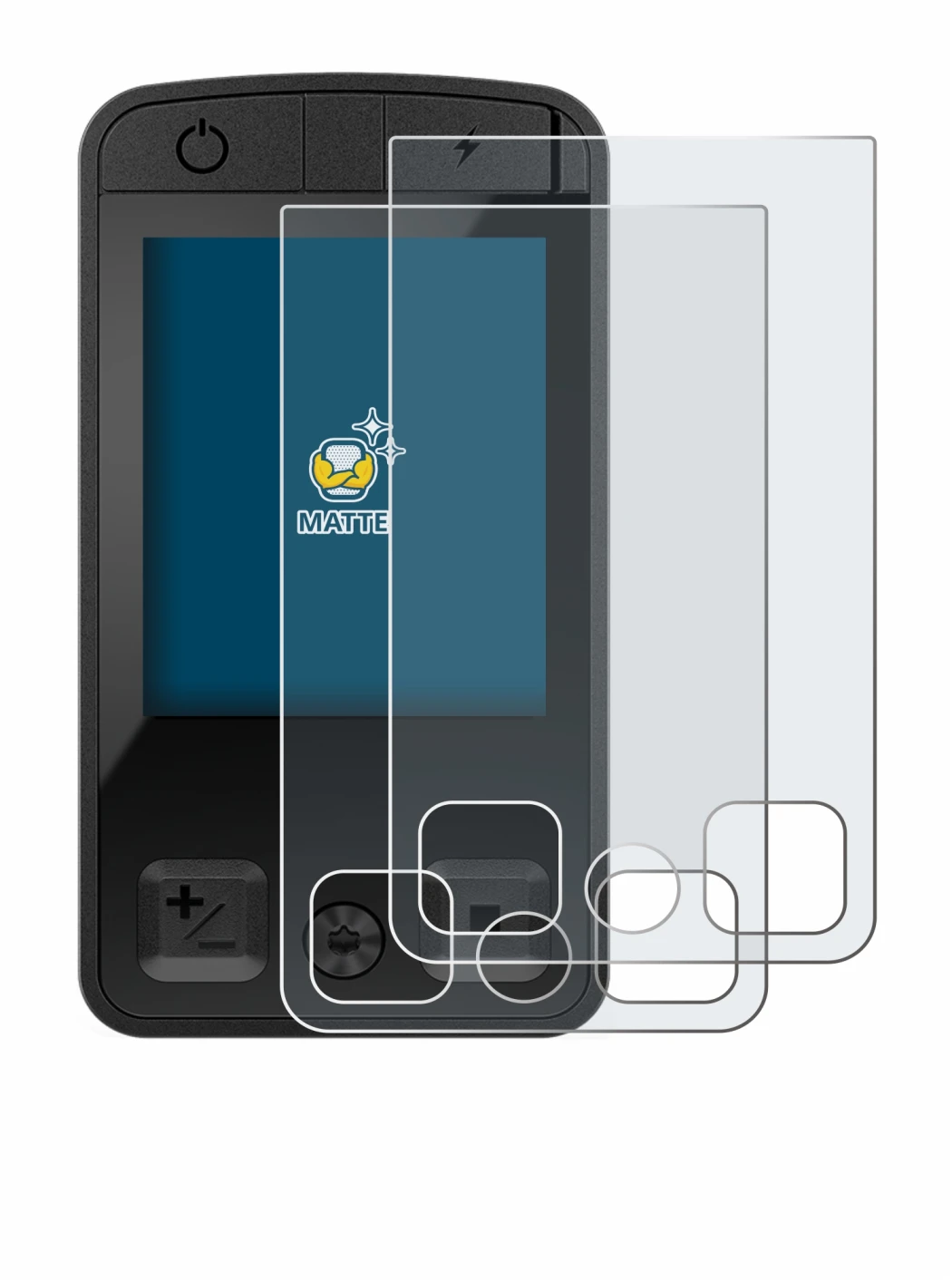 Image of the device Bosch Kiox 400C with a wide variety of screen protectors.