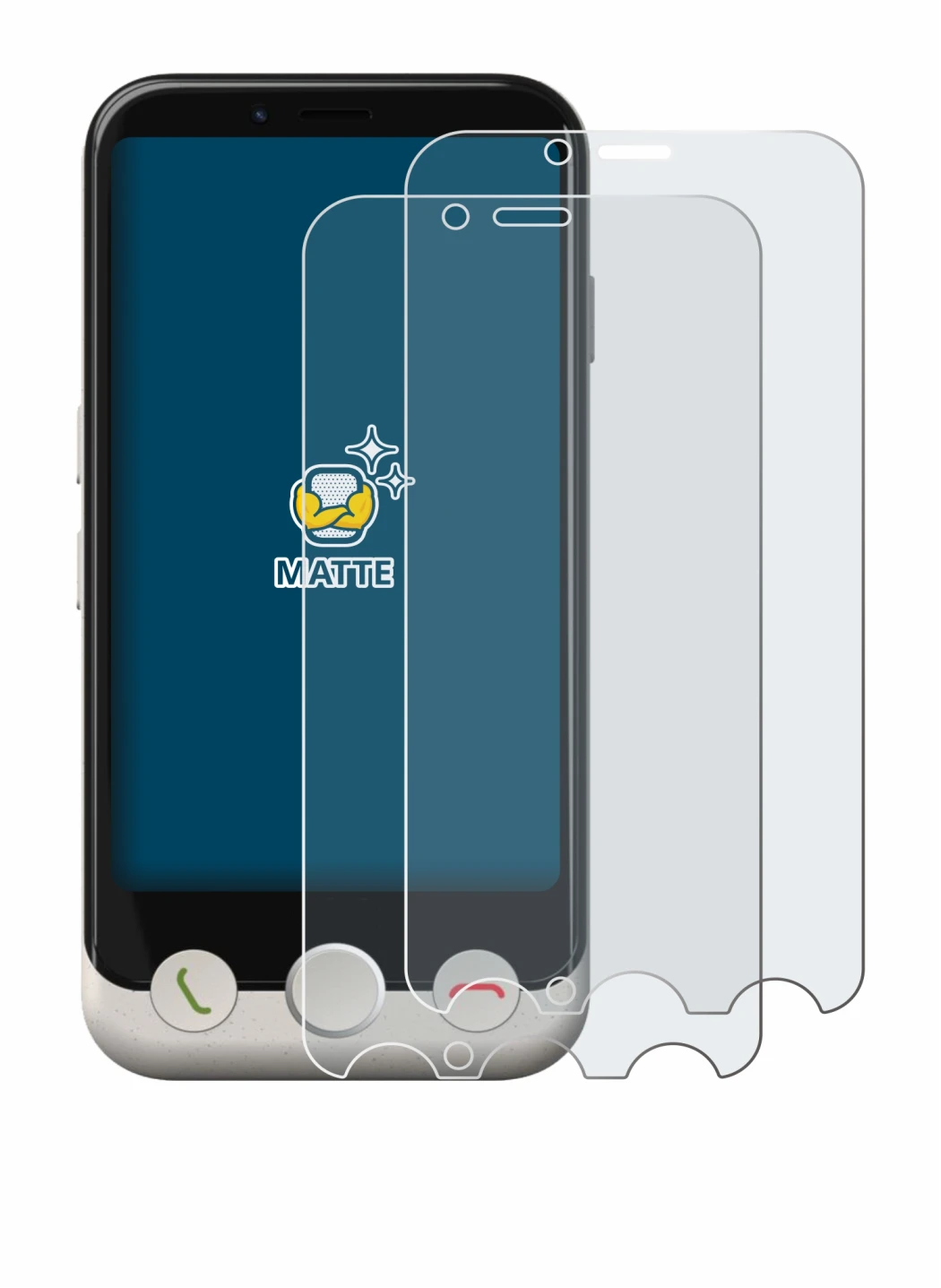 Image of the device Doro Aurora A10 with a wide variety of screen protectors.