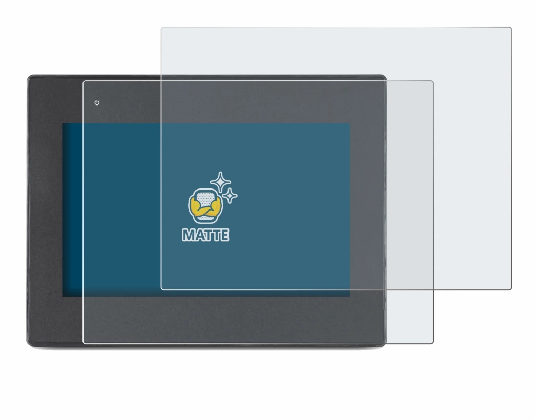 Image of the device Weintek cMT2078x with a wide variety of screen protectors.