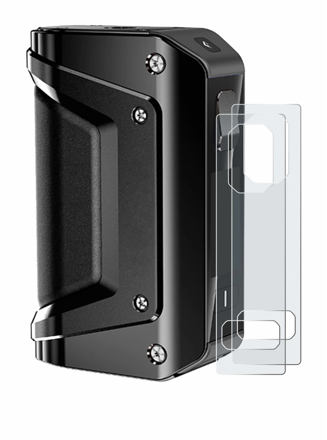 Image of the device GeekVape Aegis Legend 3 with a wide variety of screen protectors.