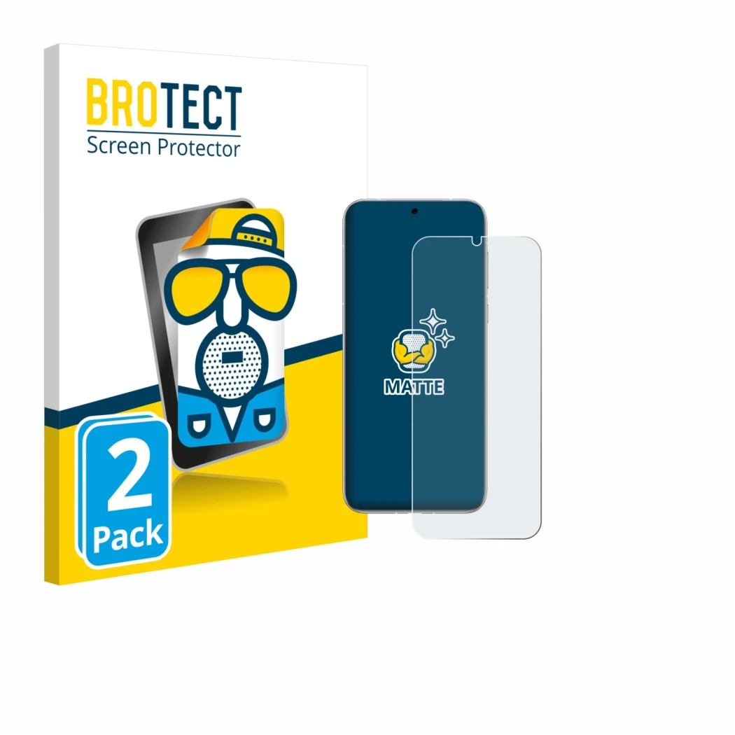 Front side of a product packaging with the brand logo BROTECT. Next to it is the device Huawei Pura 80 Ultra shown with the co