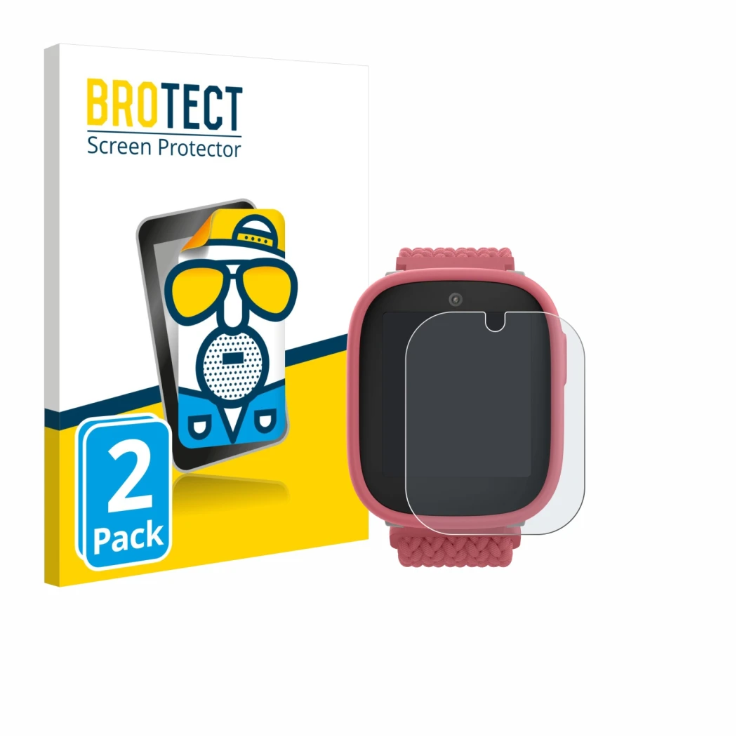 Front side of a product packaging with the brand logo BROTECT. Next to it is the device Xplora X6 Play 2025 (2nd generation) s