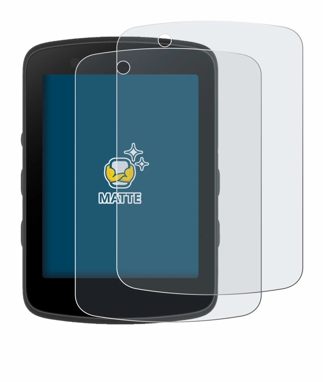 Image of the device Bryton Rider 550 with a wide variety of screen protectors.