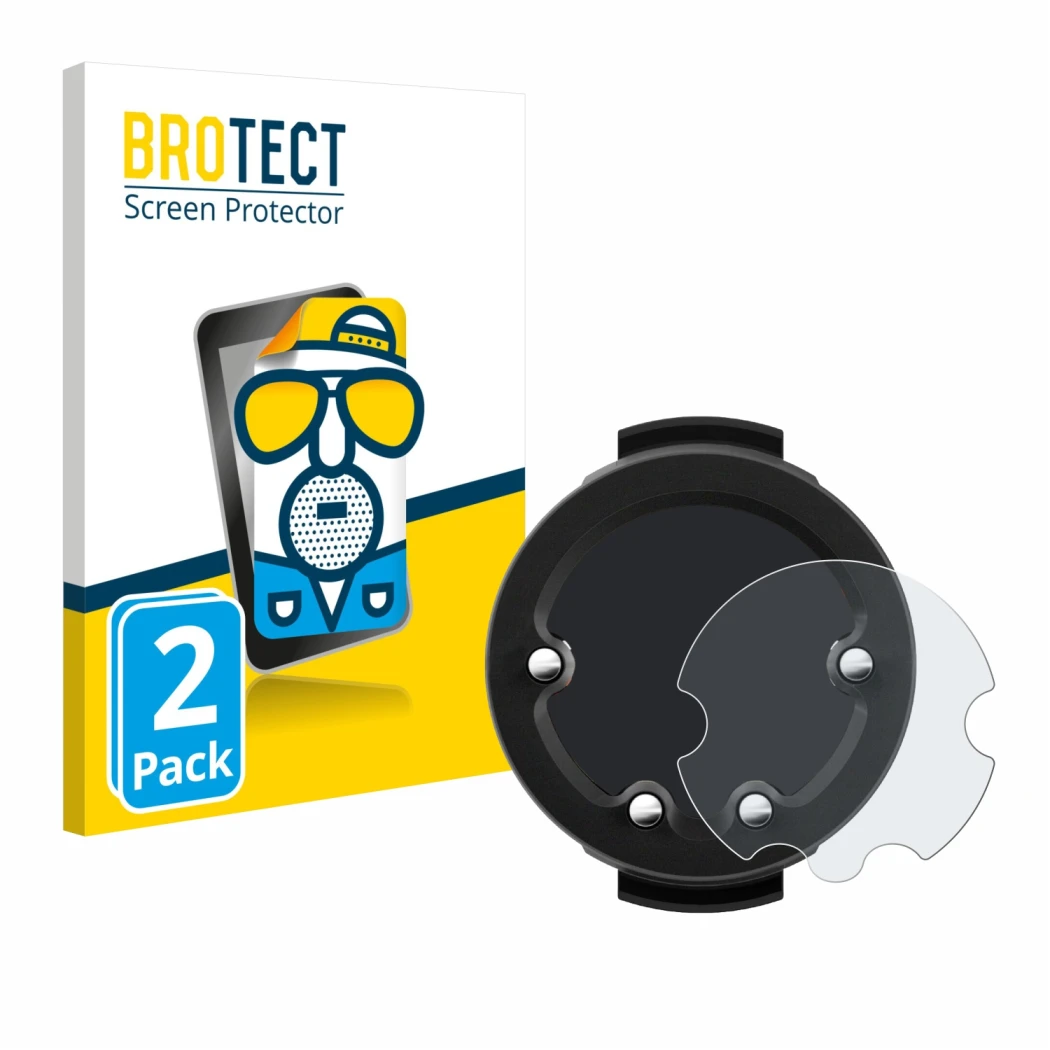 Front side of a product packaging with the brand logo BROTECT. Next to it is the device Suunto Zoop shown with the correspondi