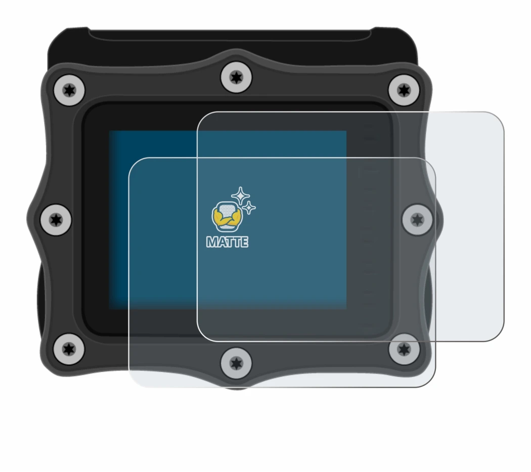 Image of the device Shearwater Perdix 2 with a wide variety of screen protectors.