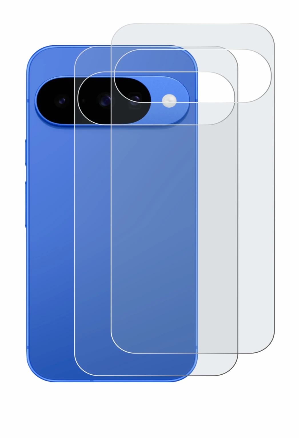 Image of the device Google Pixel 10 (Back) with a wide variety of screen protectors.