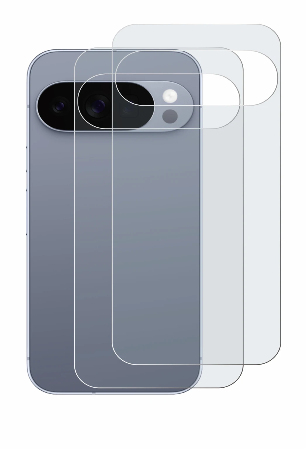 Image of the device Google Pixel 10 Pro (Back) with a wide variety of screen protectors.