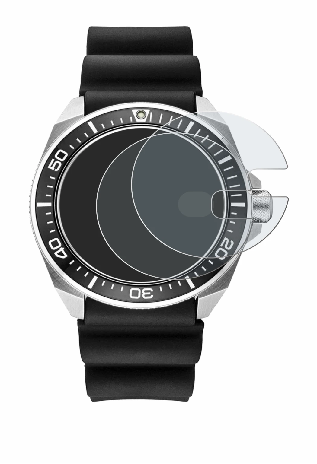 Image of the device Seiko Prospex SRPE37 with a wide variety of screen protectors.