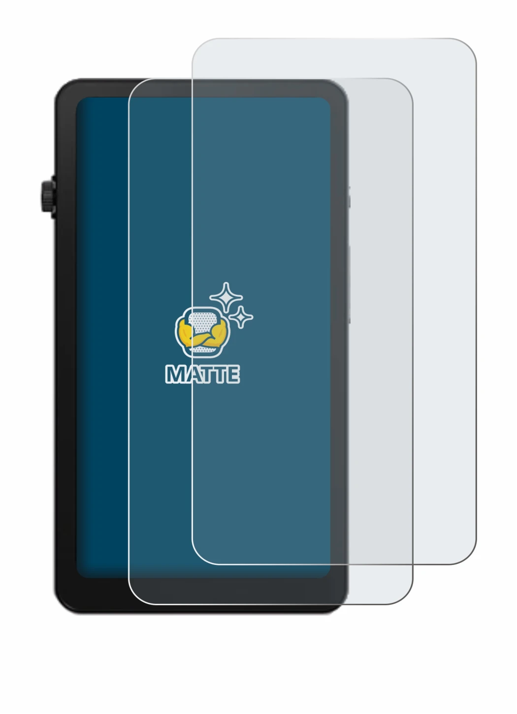 Image of the device DuRoBo Krono with a wide variety of screen protectors.