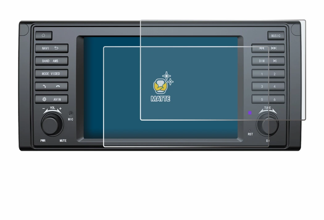Image of the device Eonon E39A12S with a wide variety of screen protectors.
