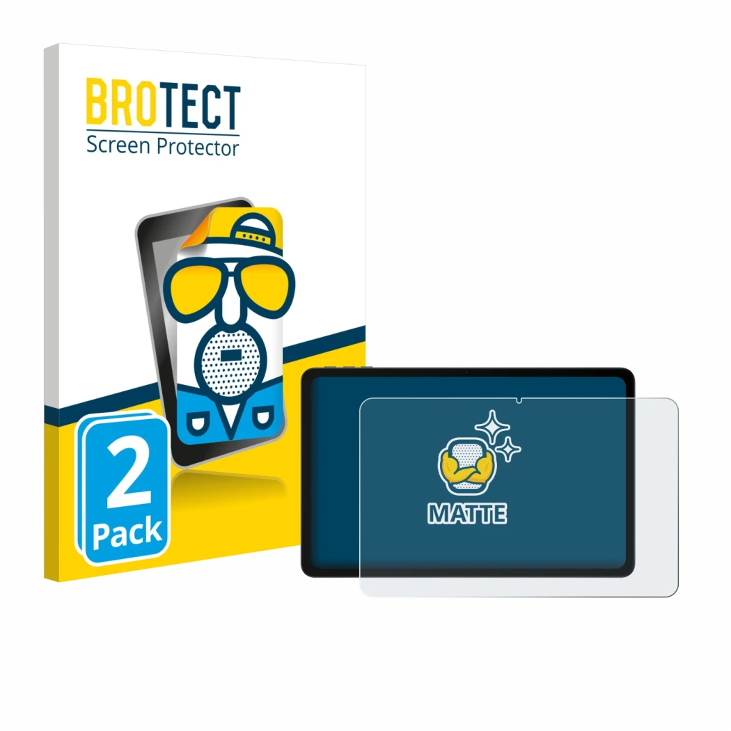 Front side of a product packaging with the brand logo BROTECT. Next to it is the device Doogee U12 shown with the correspondin