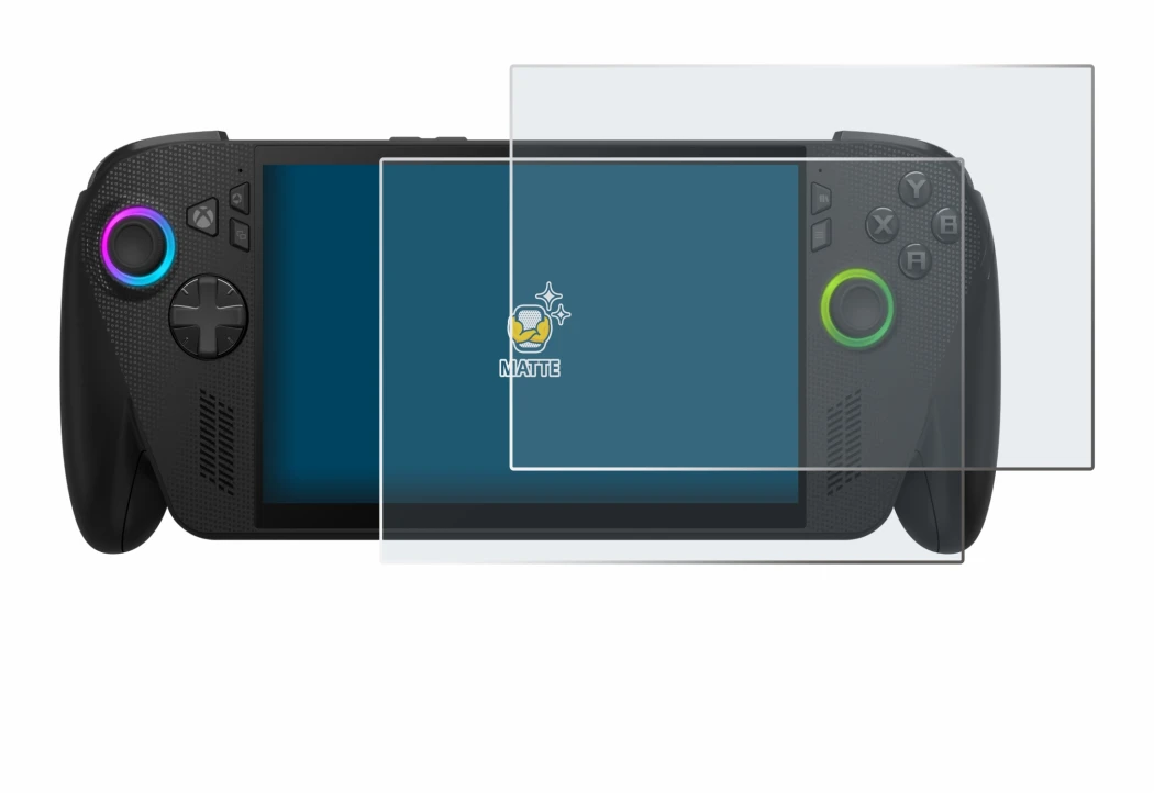 Image of the device ASUS ROG Ally X 2025 with a wide variety of screen protectors.