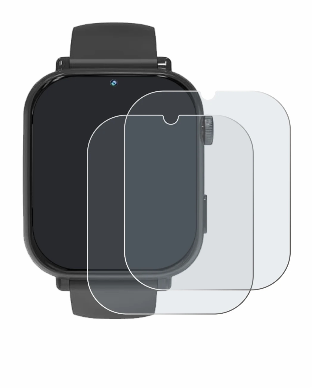 Image of the device Ucani A22 with a wide variety of screen protectors.