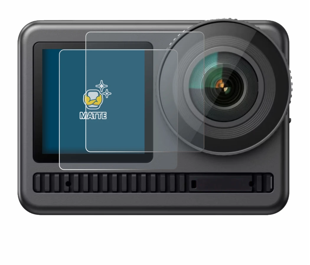 Image of the device Akaso Brave 8 (Front display) with a wide variety of screen protectors.