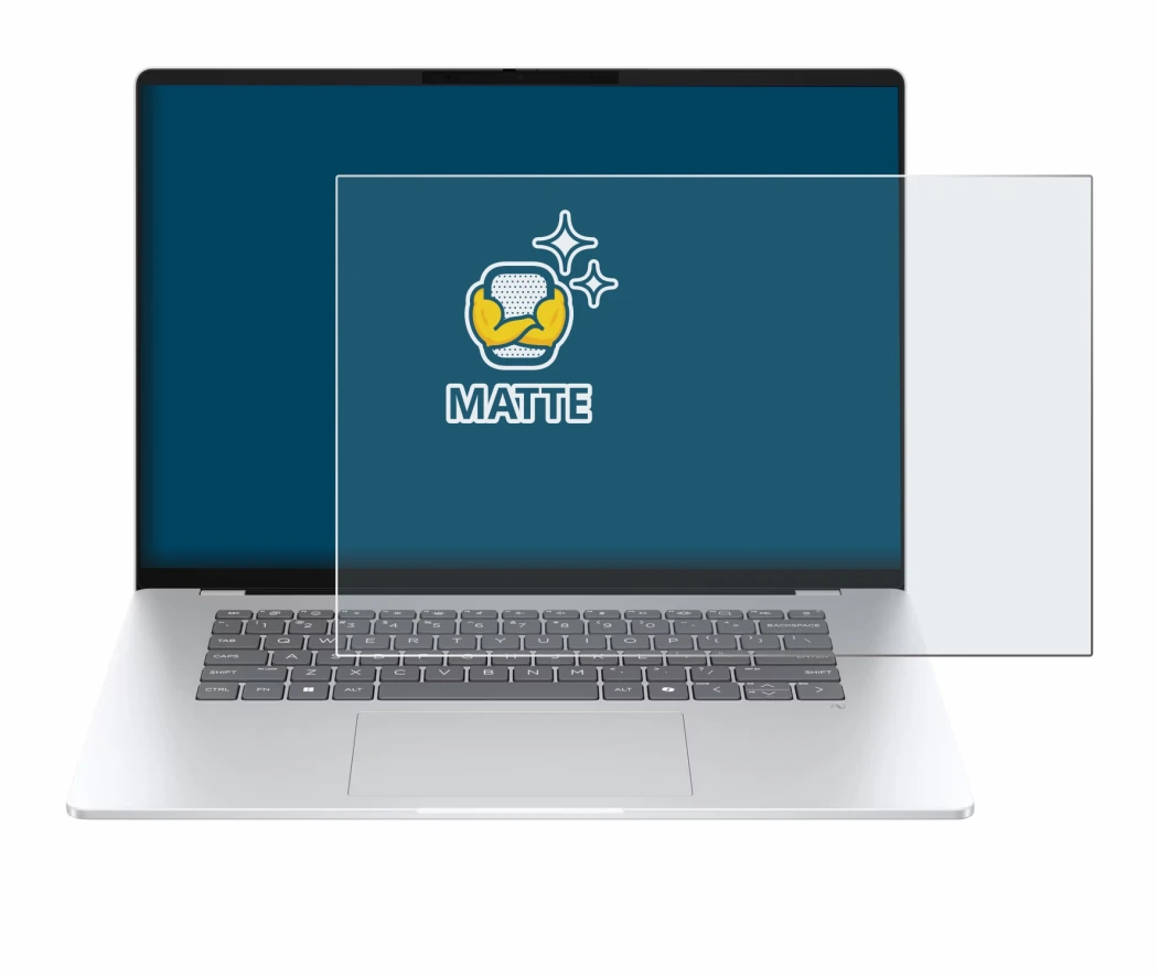 Image of the device HP OmniBook 5 16 with a wide variety of screen protectors.