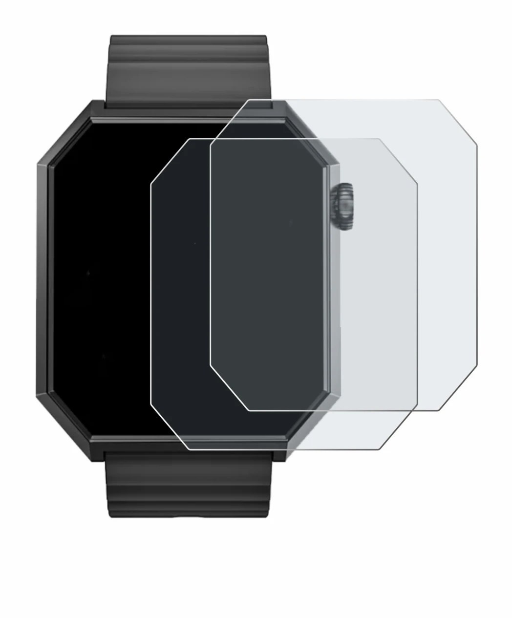 Image of the device Rollme Edge with a wide variety of screen protectors.