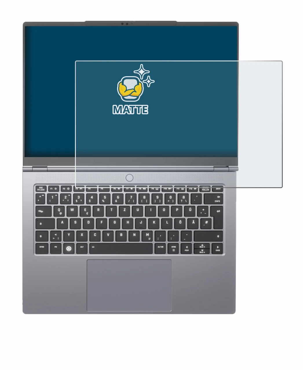 Image of the device Tuxedo InfinityBook Pro 14 Gen 10 with a wide variety of screen protectors.
