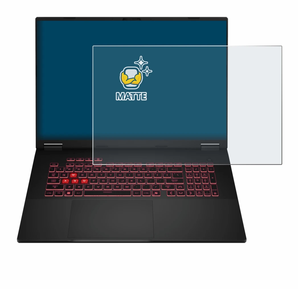 Image of the device ASUS TUF Gaming A18 2025 with a wide variety of screen protectors.