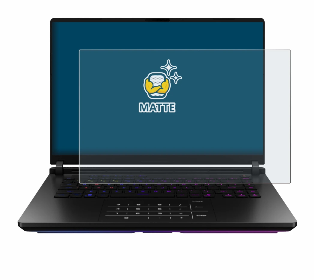 Image of the device ASUS ROG Strix SCAR 18 2025 with a wide variety of screen protectors.