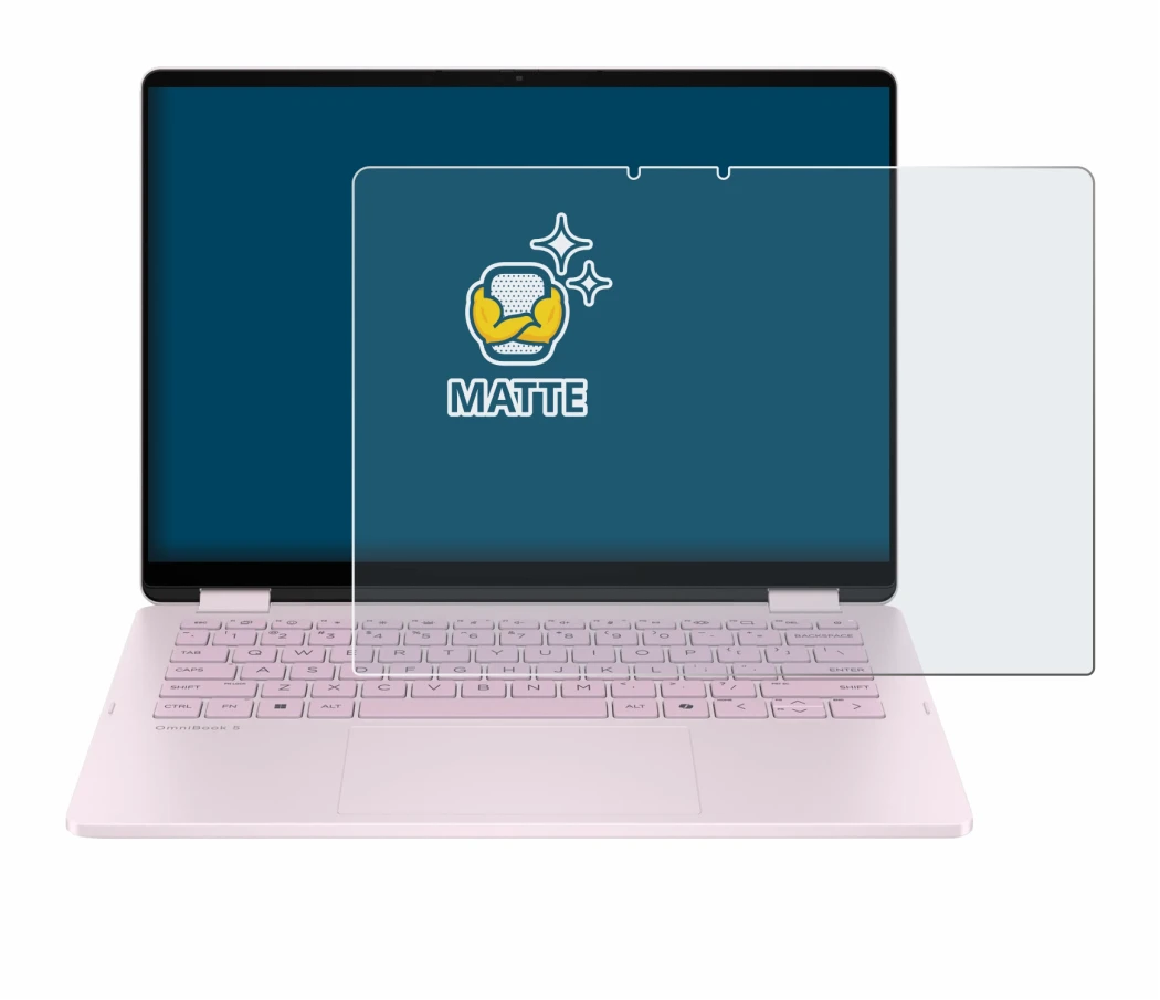 Image of the device HP OmniBook 5 Flip 14 14-fp0153ng with a wide variety of screen protectors.