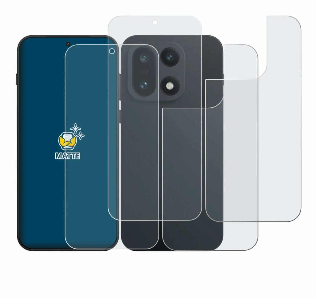 Image of the device OnePlus 15 (Front+Back) with a wide variety of screen protectors.