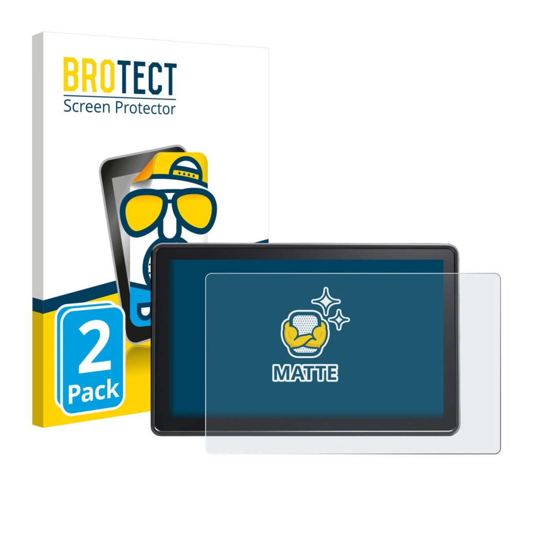 Front side of a product packaging with the brand logo BROTECT. Next to it is the device Osee G7 Pro shown with the correspondi
