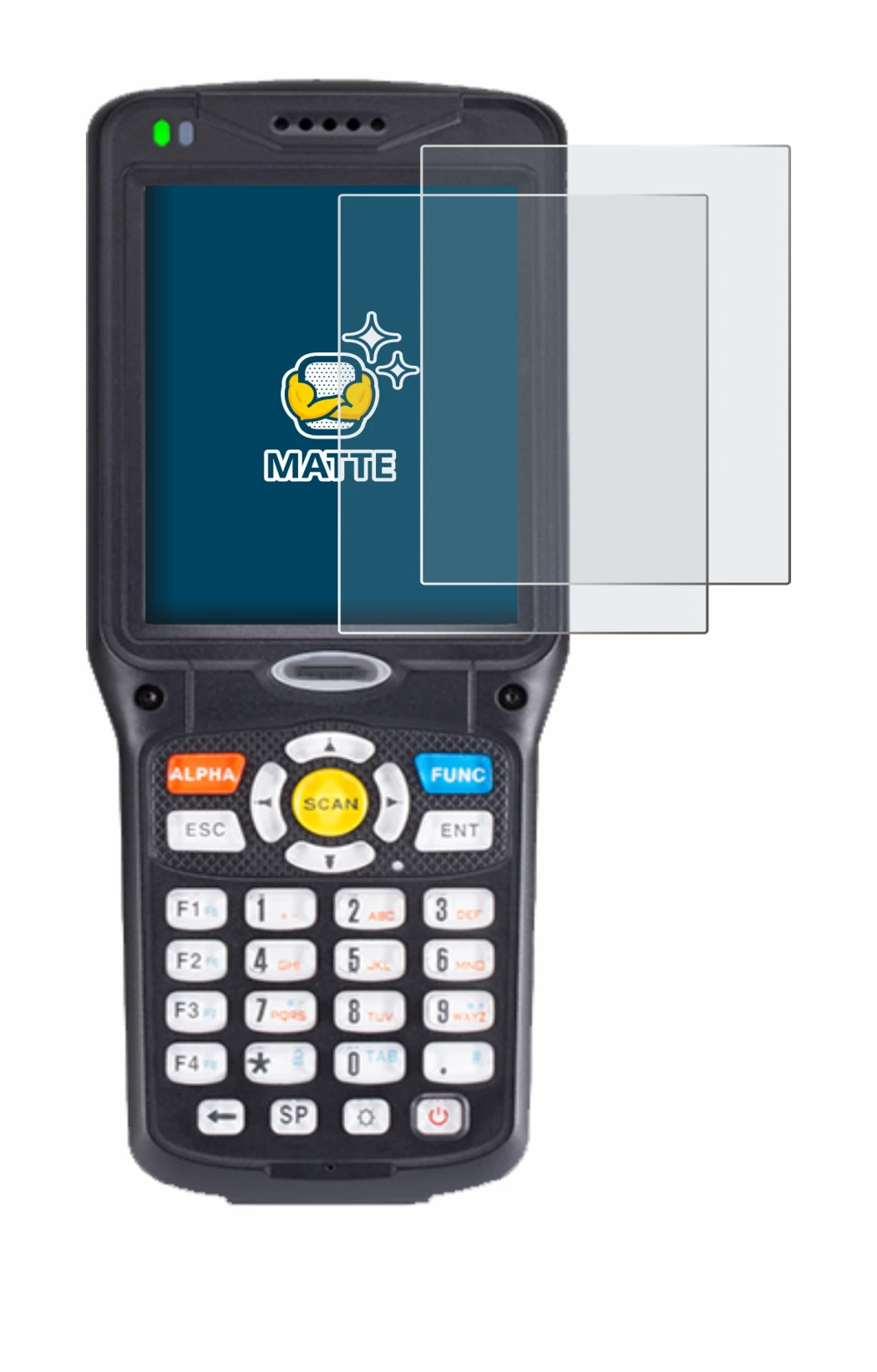 Image of the device Unitech HT510A with a wide variety of screen protectors.