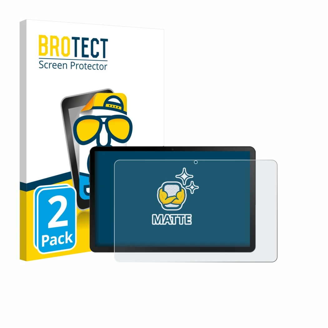 Front side of a product packaging with the brand logo BROTECT. Next to it is the device Ainmel G9 11.5