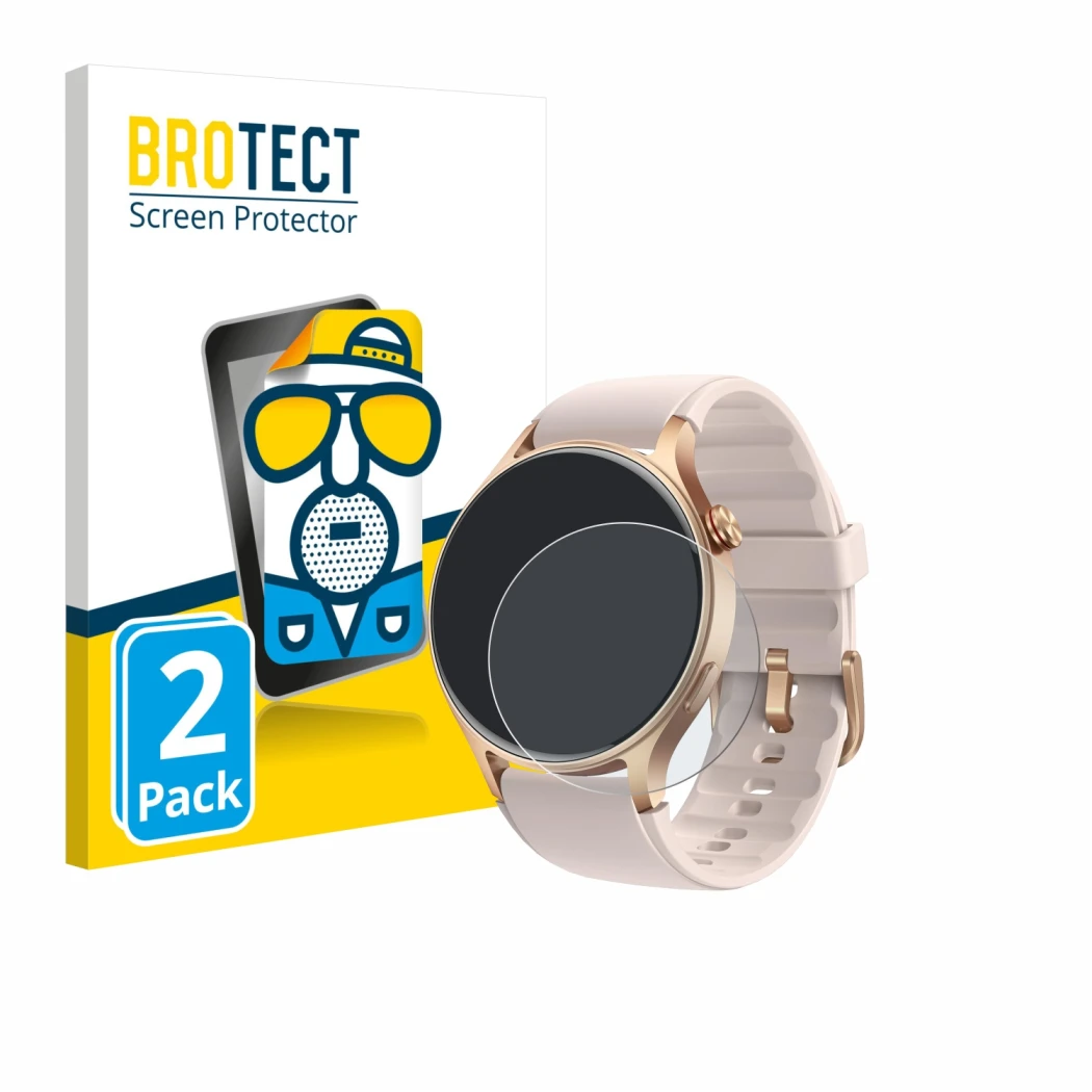 Front side of a product packaging with the brand logo BROTECT. Next to it is the device aeac AR01 1.32