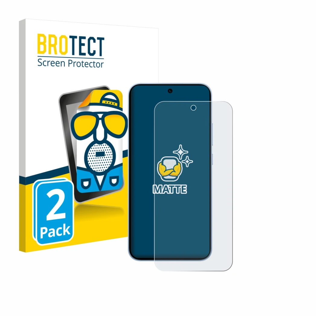 Front side of a product packaging with the brand logo BROTECT. Next to it is the device Oppo Reno 15 FS 5G shown with the corr