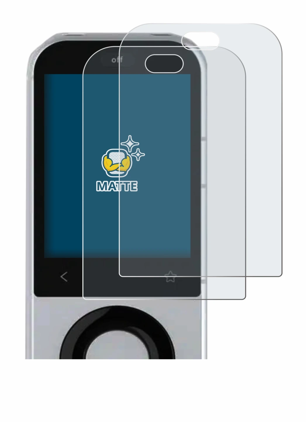 Image of the device Sofabaton X2 with a wide variety of screen protectors.