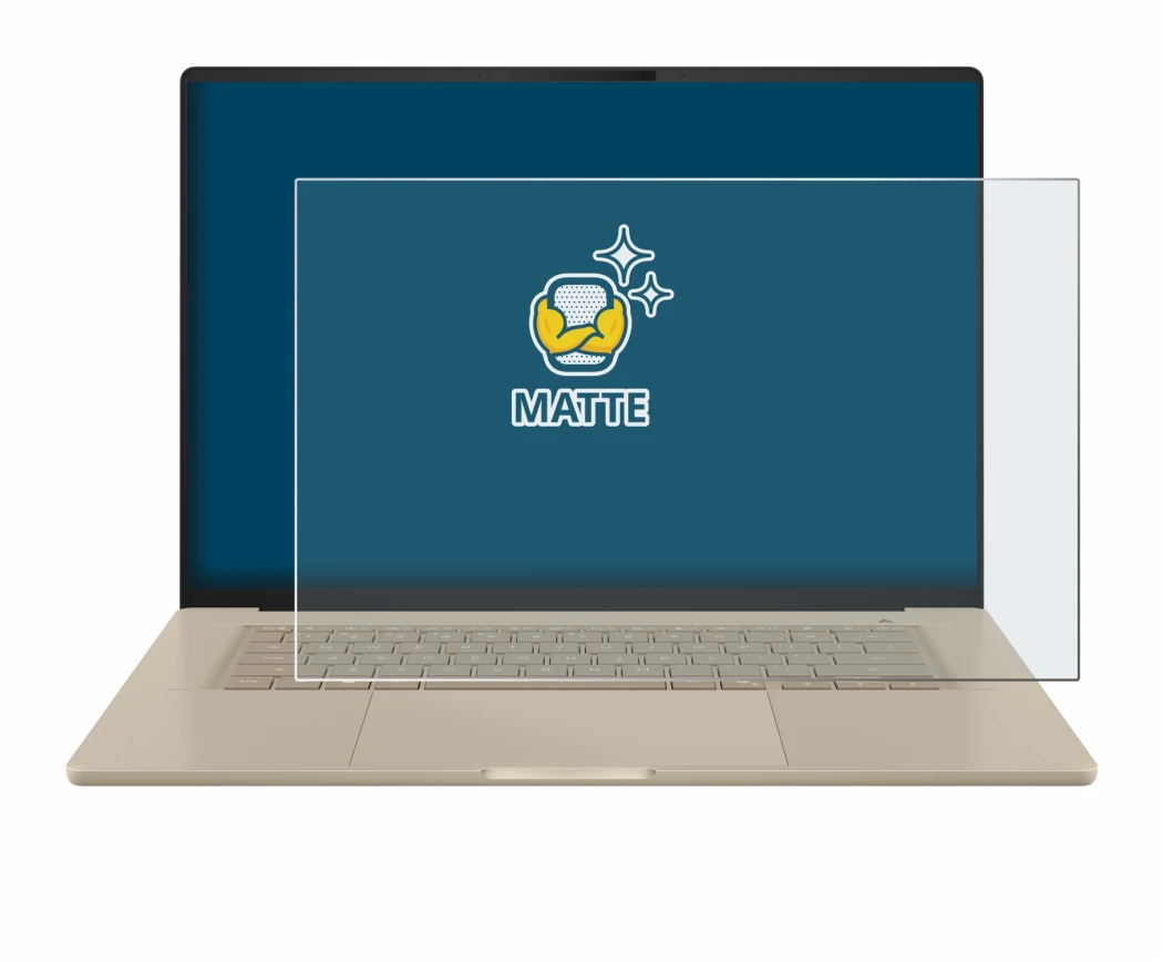 Image of the device ASUS ZenBook A16 UX3607 with a wide variety of screen protectors.