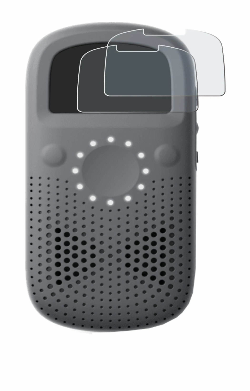 Image of the device Relay X with a wide variety of screen protectors.