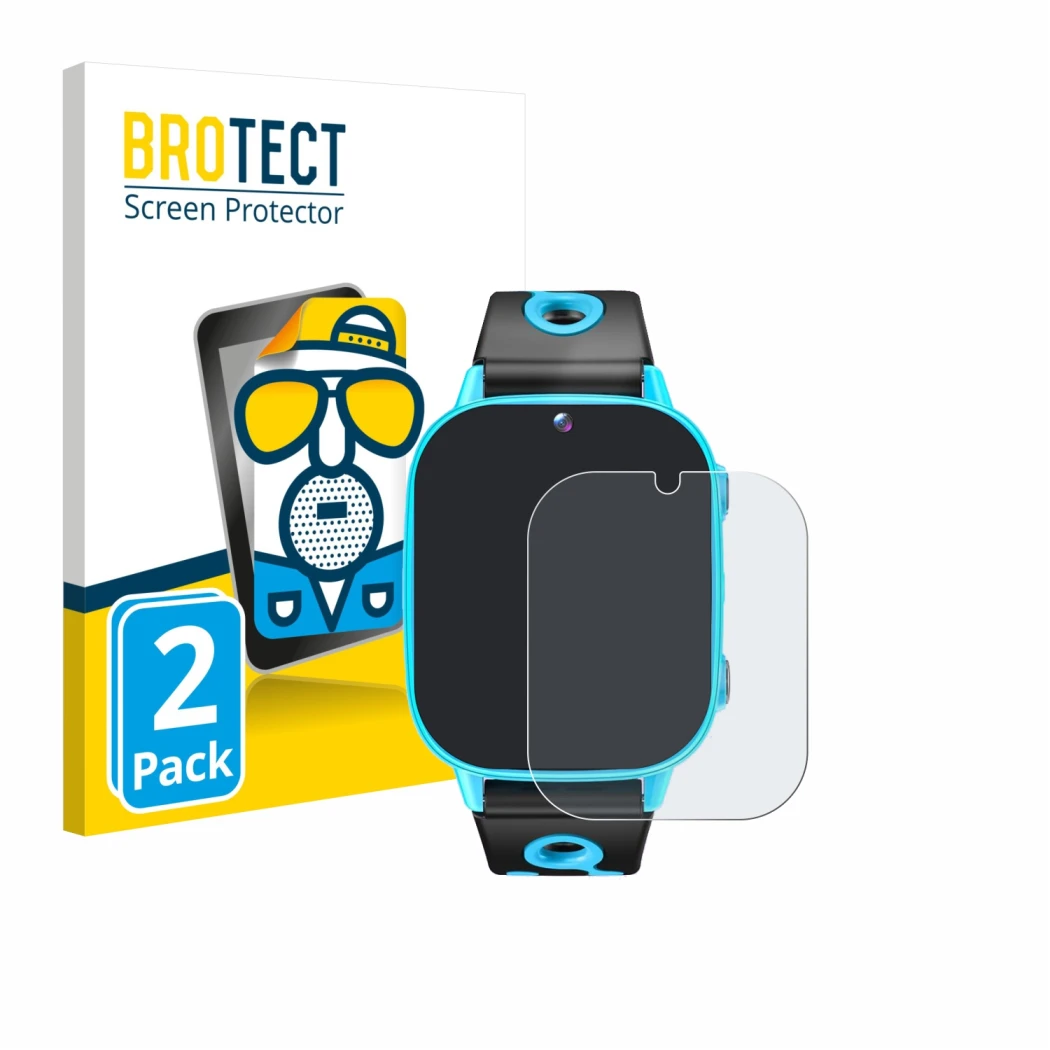 Front side of a product packaging with the brand logo BROTECT. Next to it is the device idomars M003bk 1.8