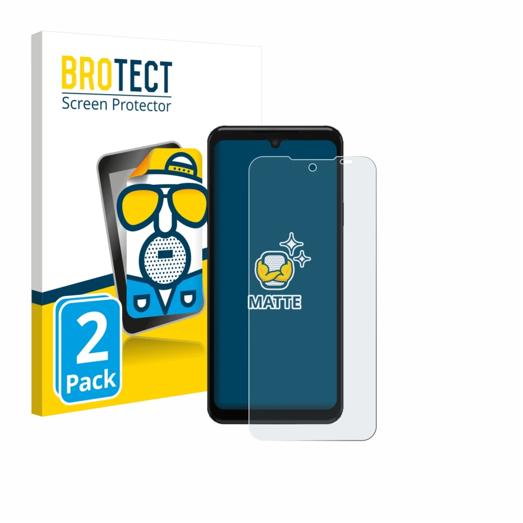 Front side of a product packaging with the brand logo BROTECT. Next to it is the device Sunmi M3 shown with the corresponding 