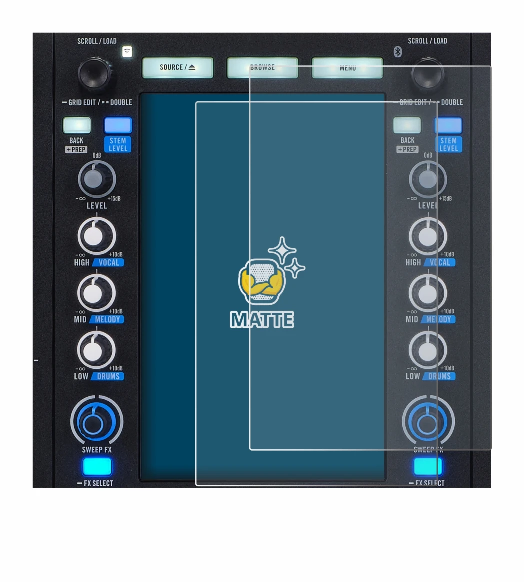 Image of the device Rane System One with a wide variety of screen protectors.