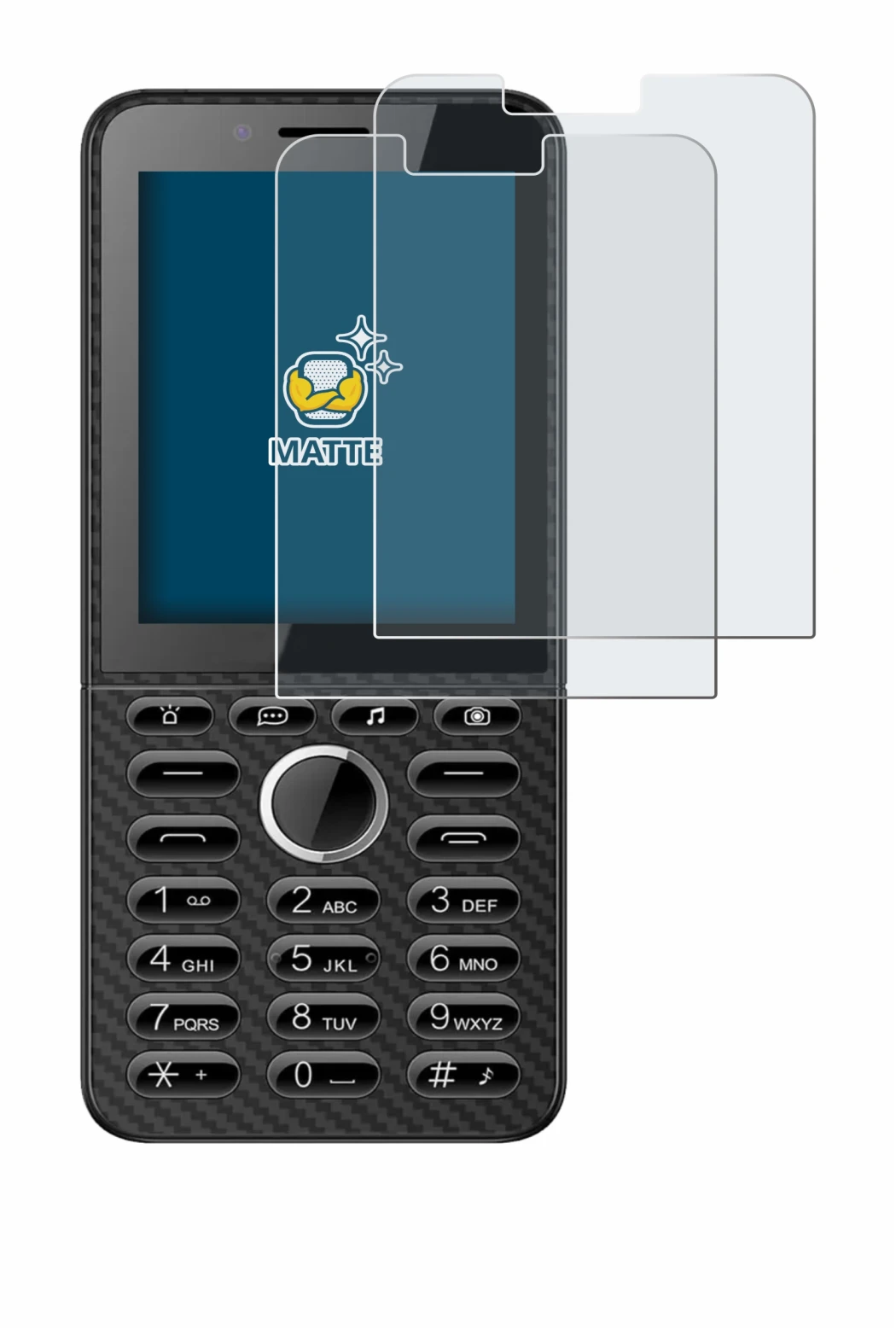 Image of the device Energizer E288S with a wide variety of screen protectors.