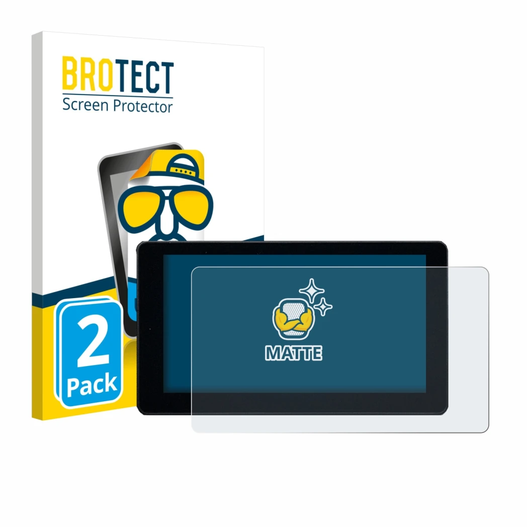 Front side of a product packaging with the brand logo BROTECT. Next to it is the device Zontes 368K shown with the correspondi