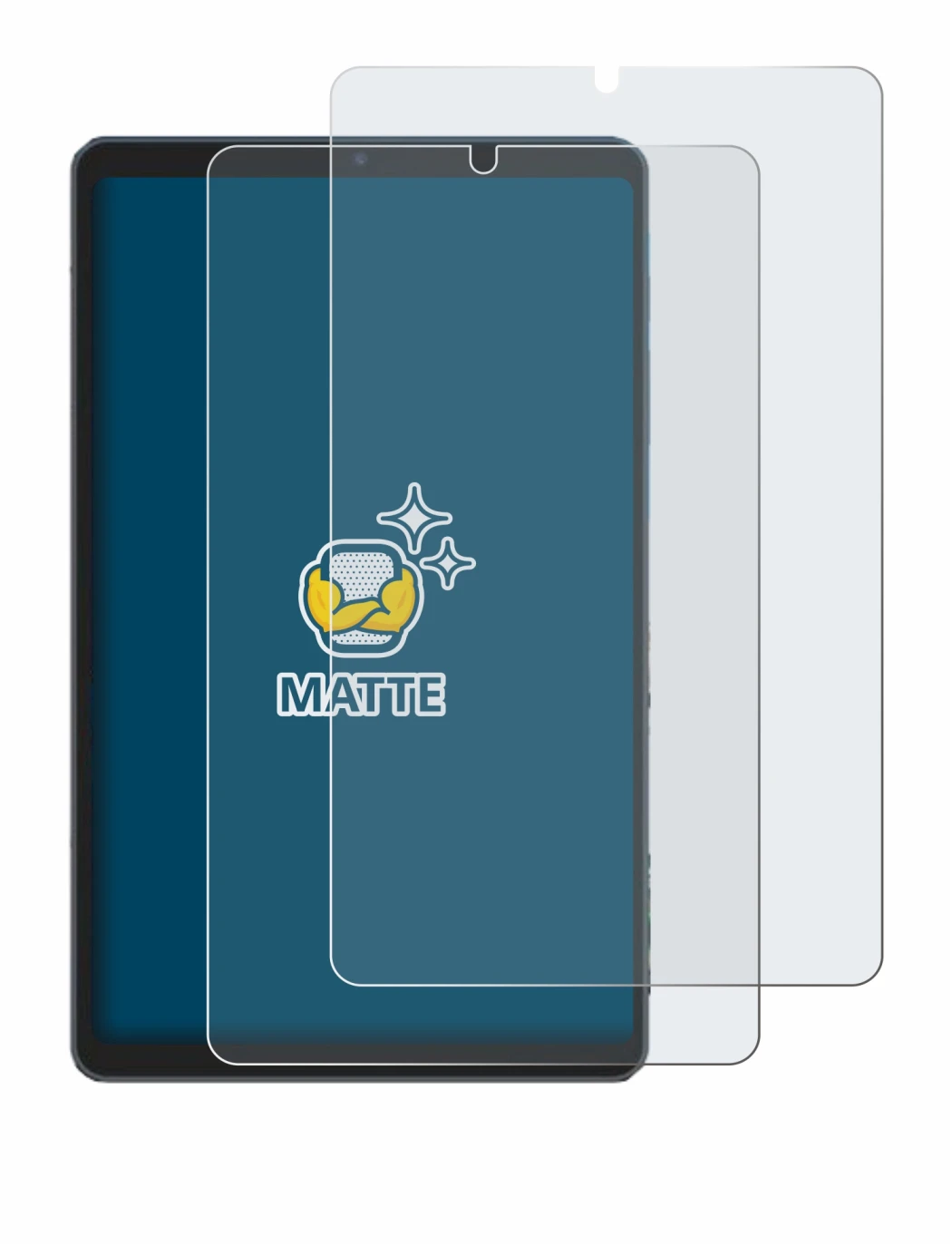 Image of the device Chuwi AuPad Mini with a wide variety of screen protectors.