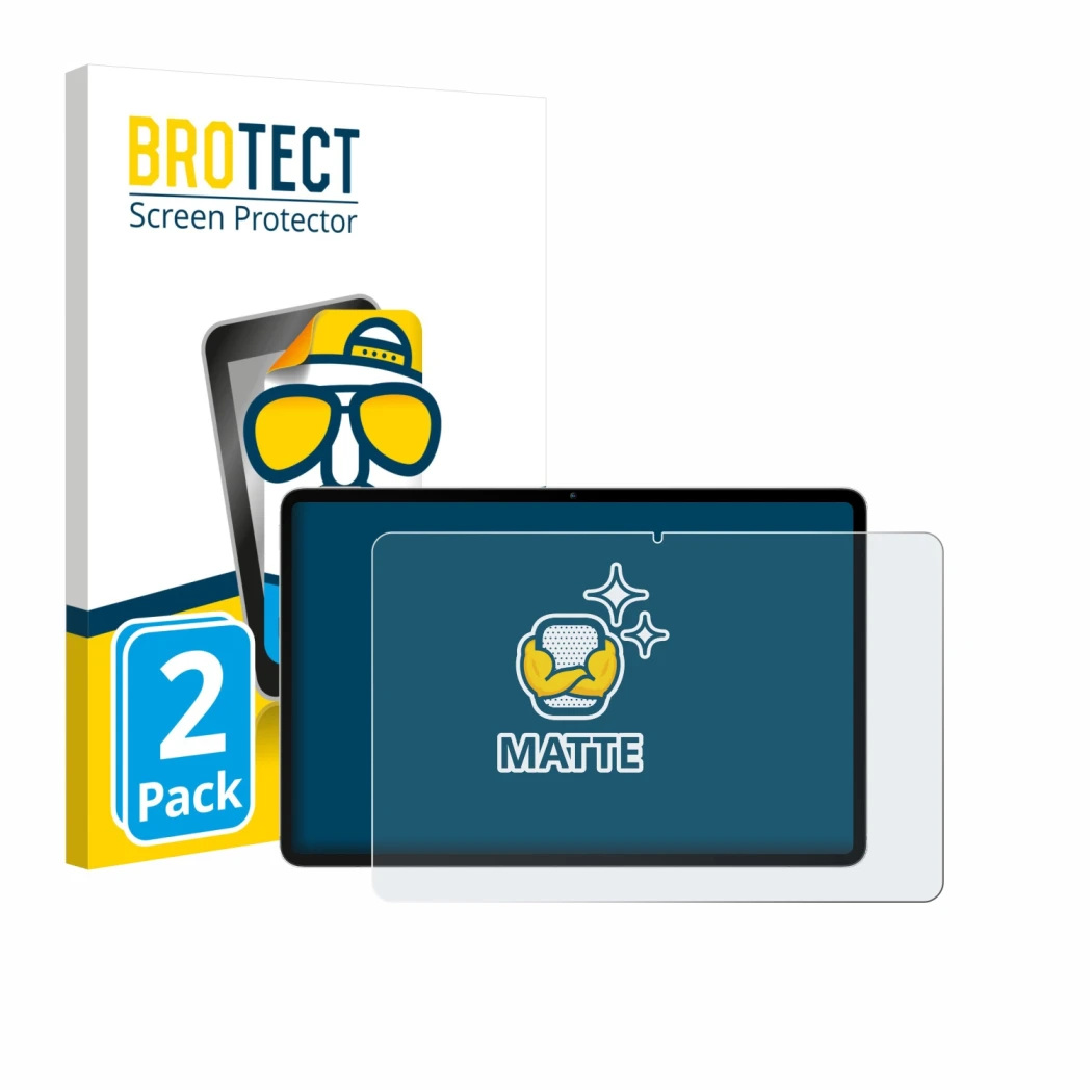 Front side of a product packaging with the brand logo BROTECT. Next to it is the device Blackview Oscal Elite 1 12.1