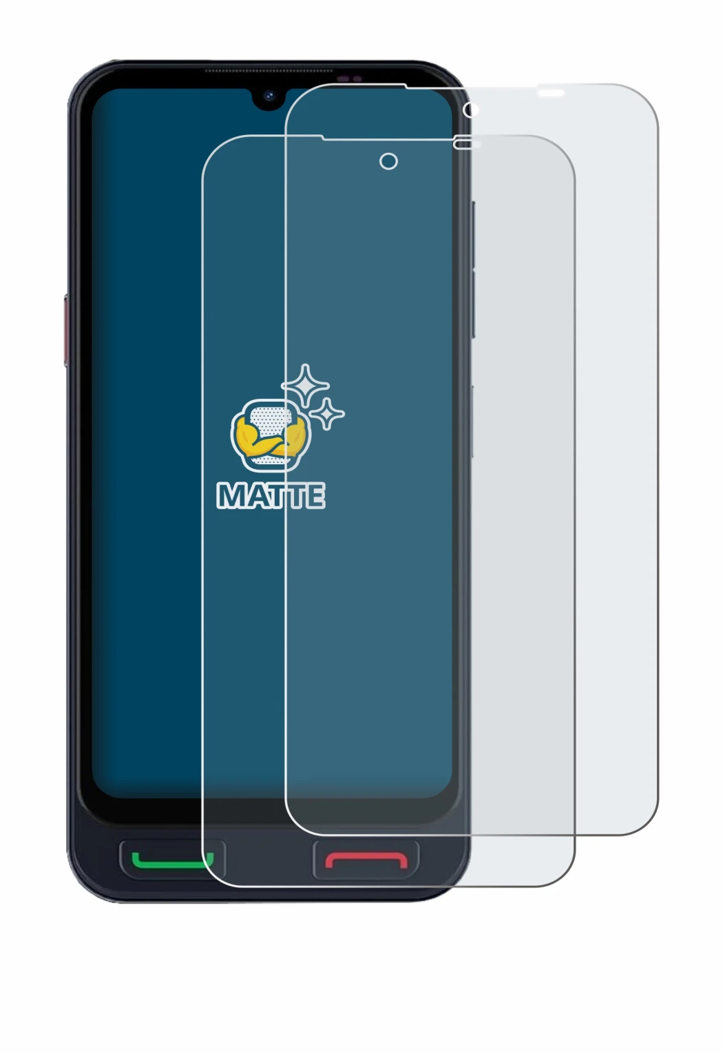 Image of the device SPC Zeus 2 Pro with a wide variety of screen protectors.